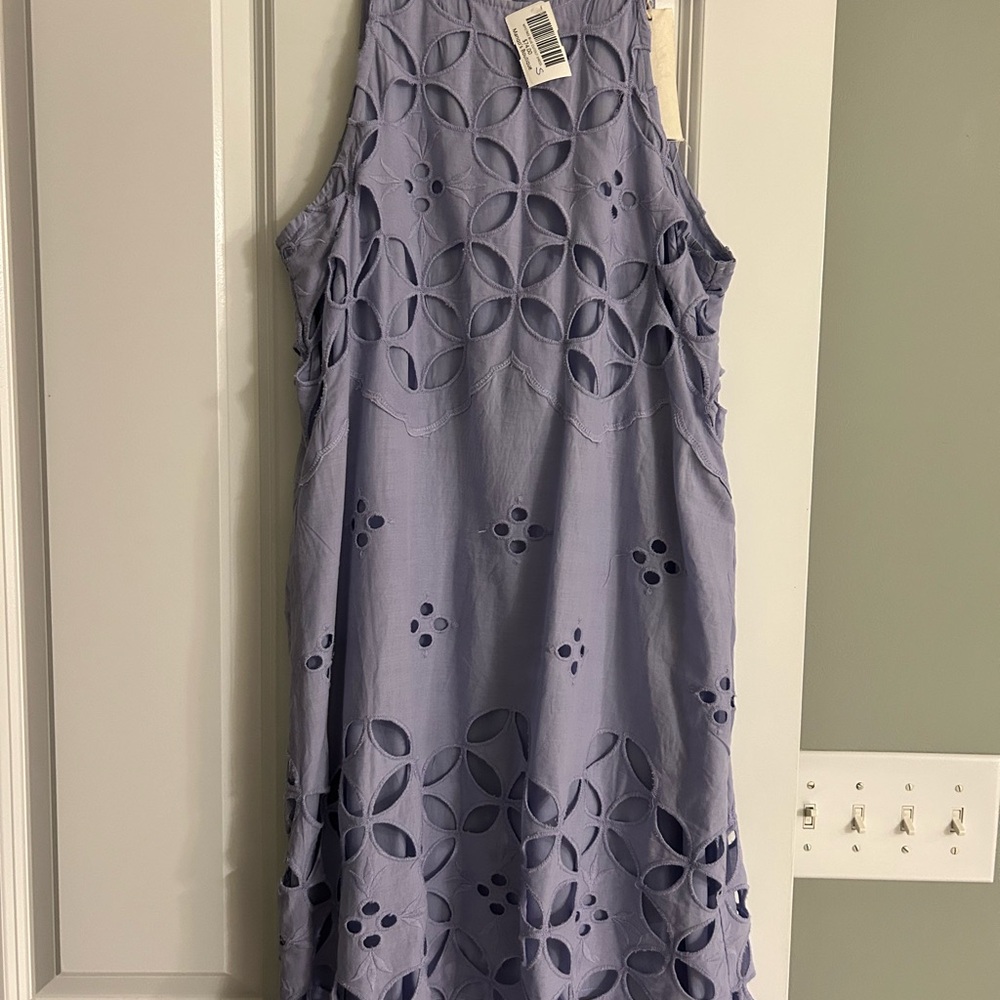 Lavender Eyelet Sleeveless Summer  Dress